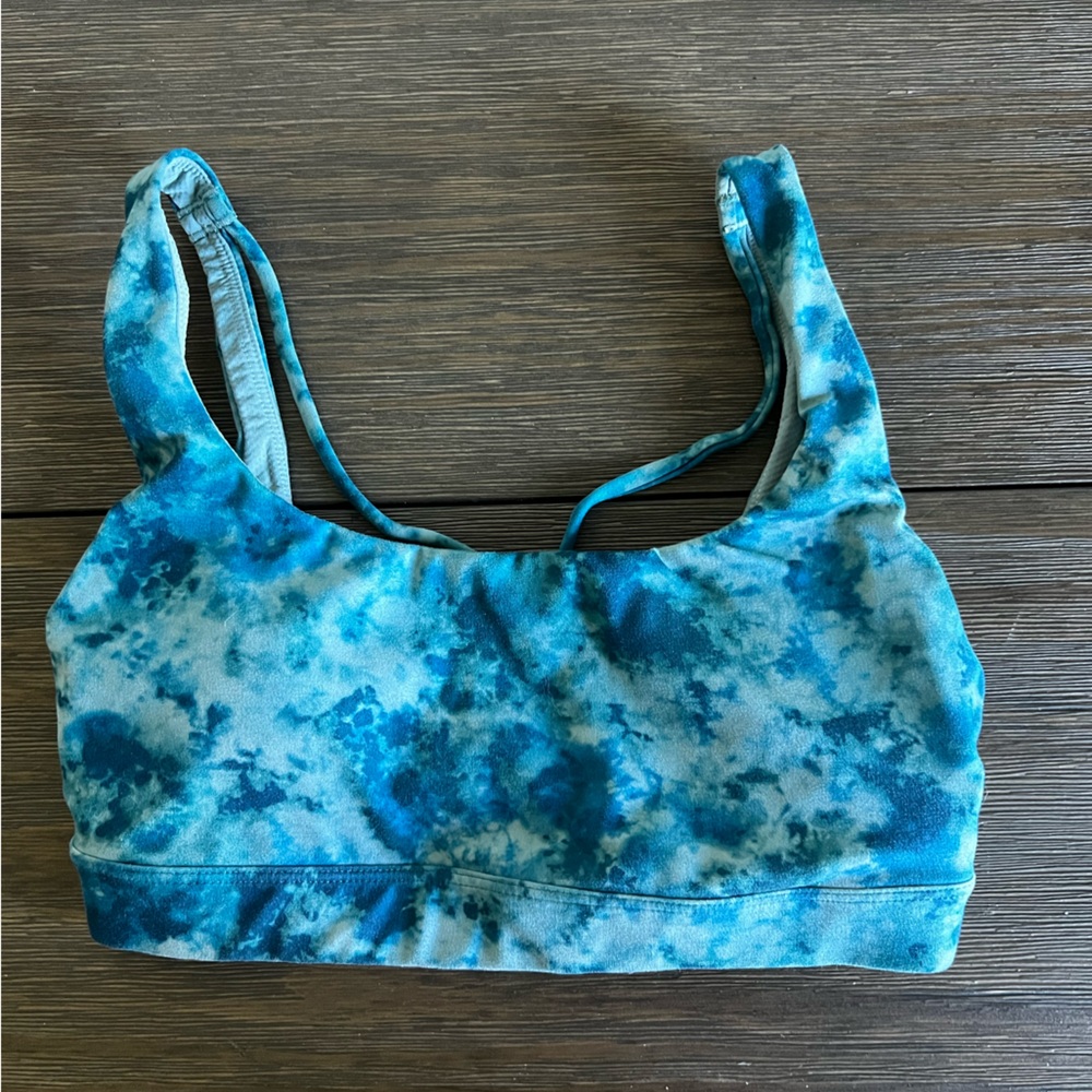 Athleta Teal Tie-Dye Sports Bra